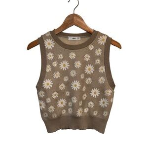 Mango Daisy Sweater Vest SZ. S